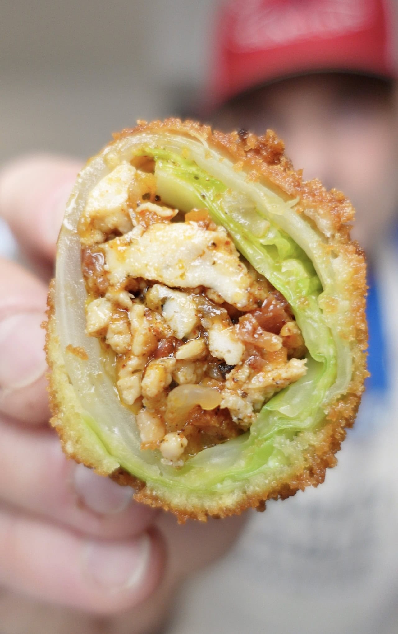 A Bacon and Turkey Cabbage Roll.